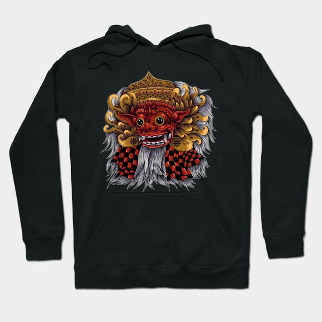 Balinese Mask Hoodie by KINNFUL